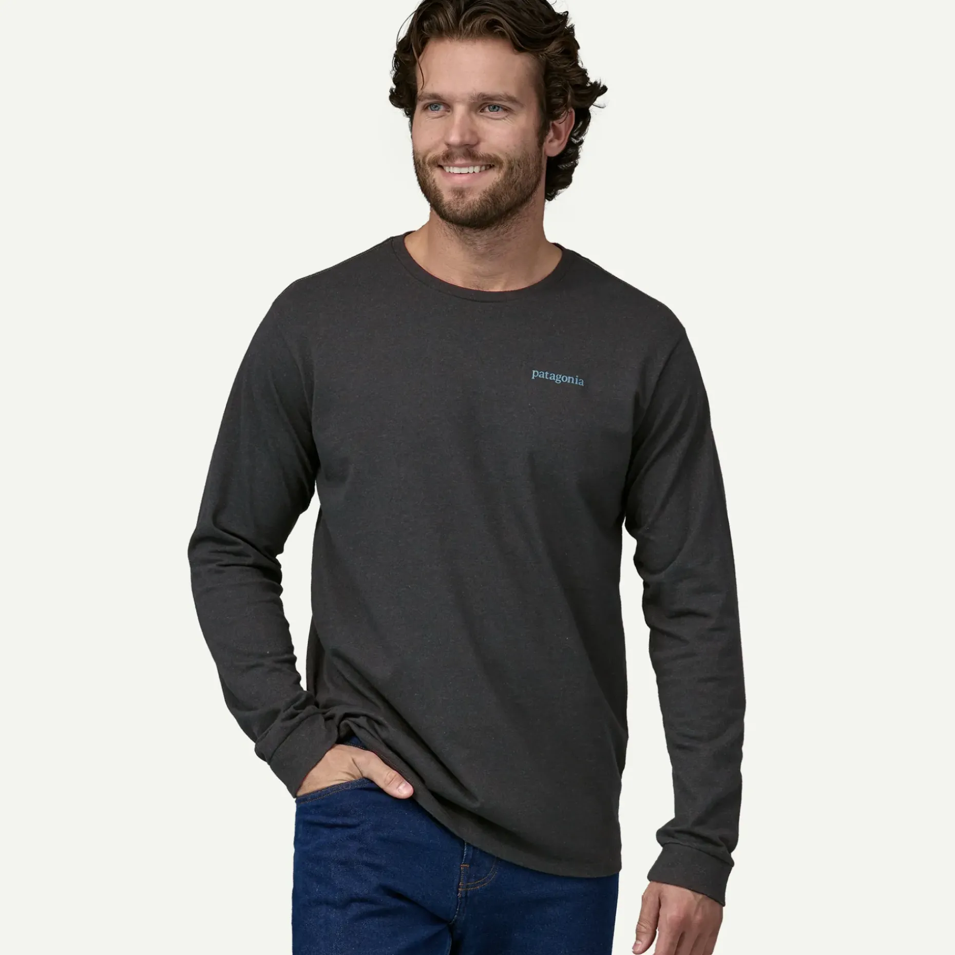Men's Long-Sleeved Line Logo Ridge Responsibili-Tee®