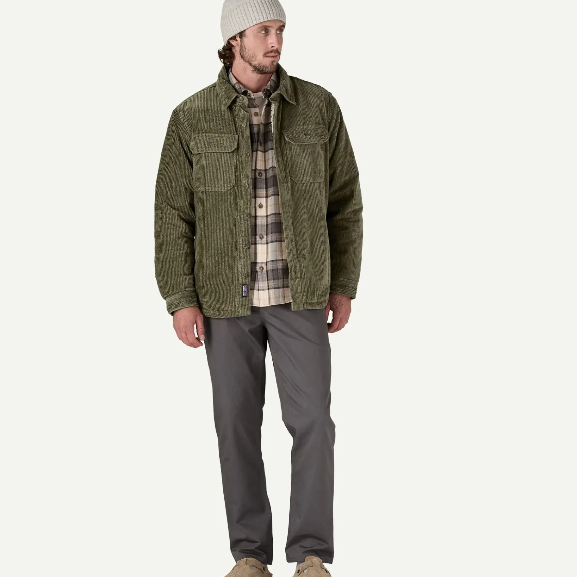 Men's Pile-Lined Corduroy Shirt Jacket