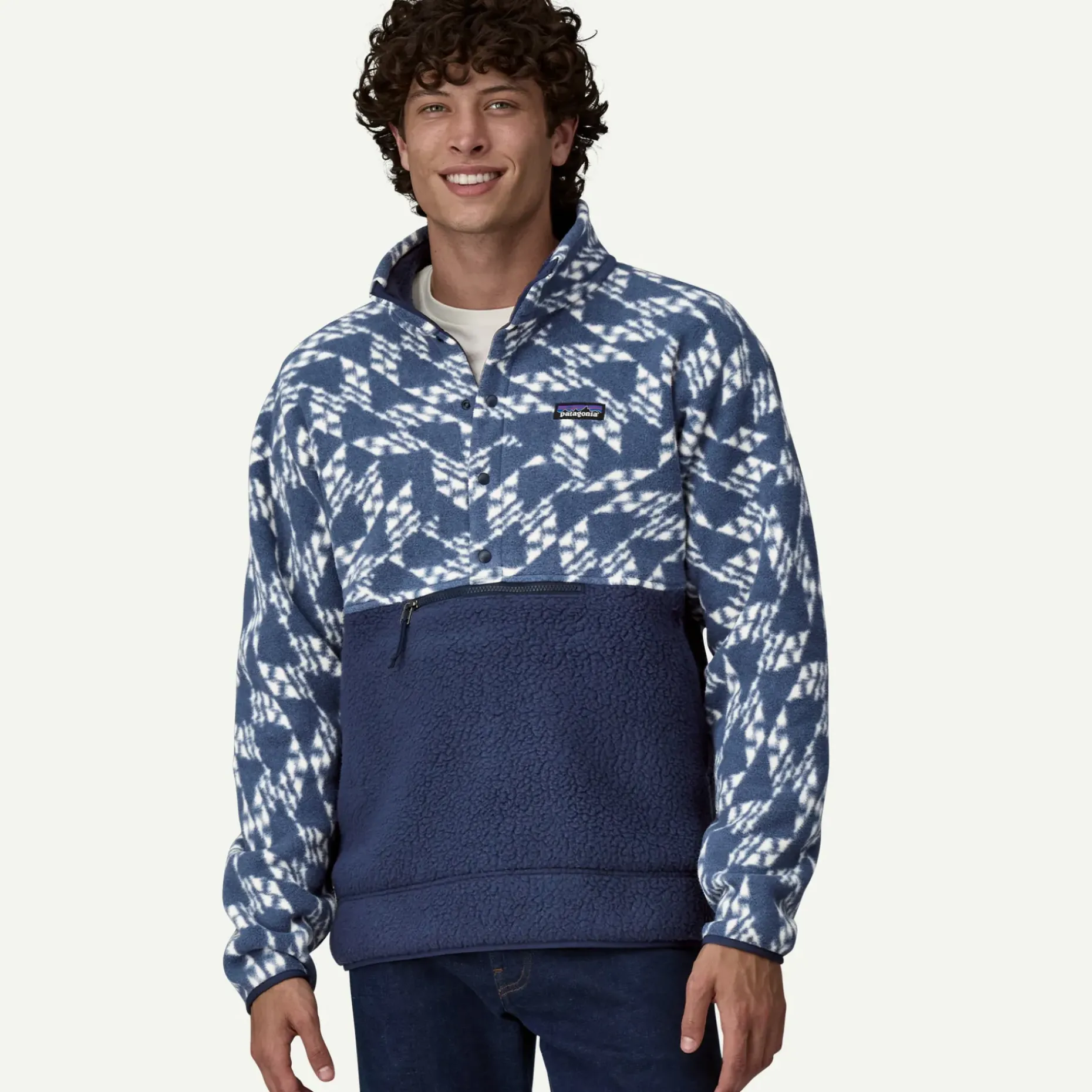 Men's Retro Pile Half-Snap Fleece Pullover