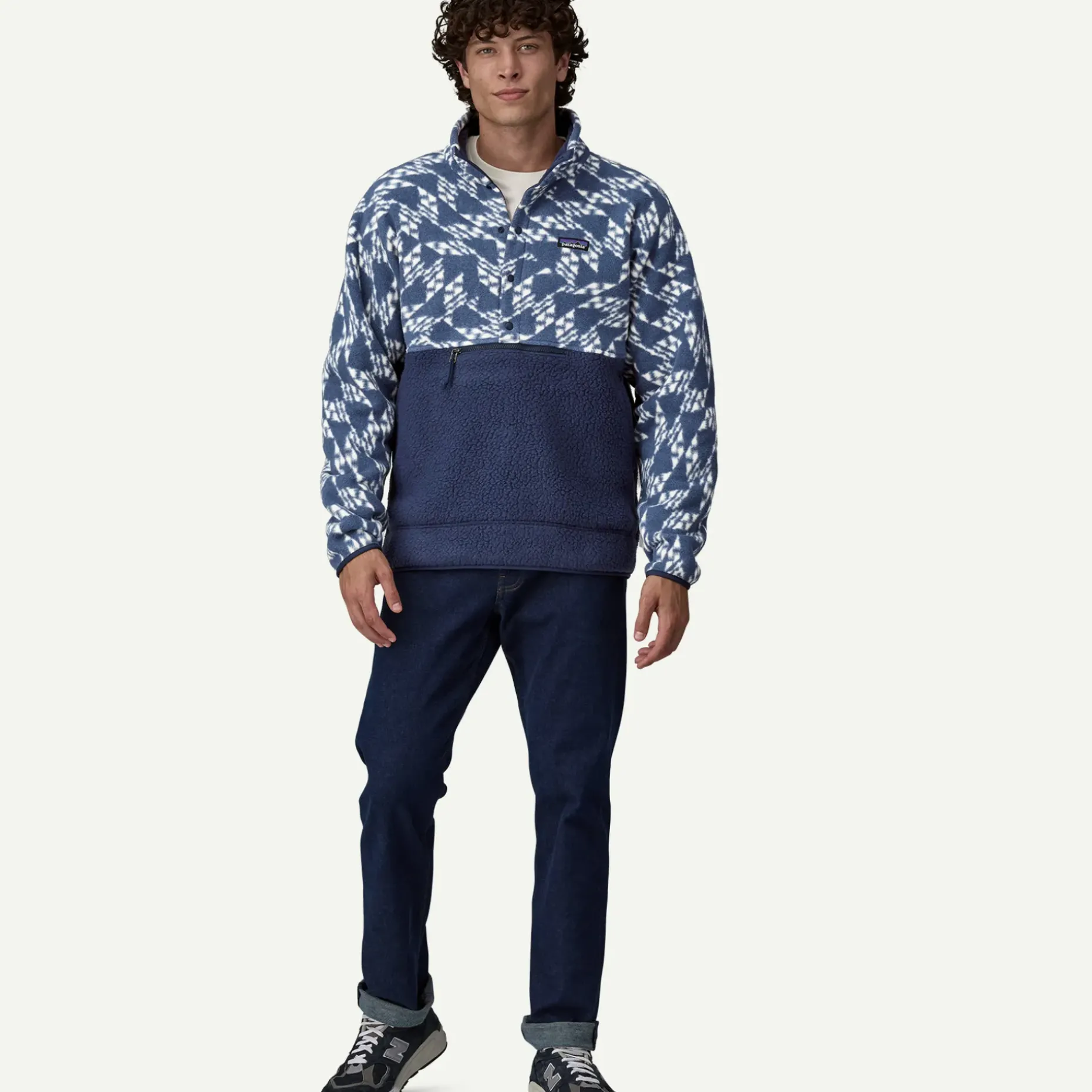 Men's Retro Pile Half-Snap Fleece Pullover