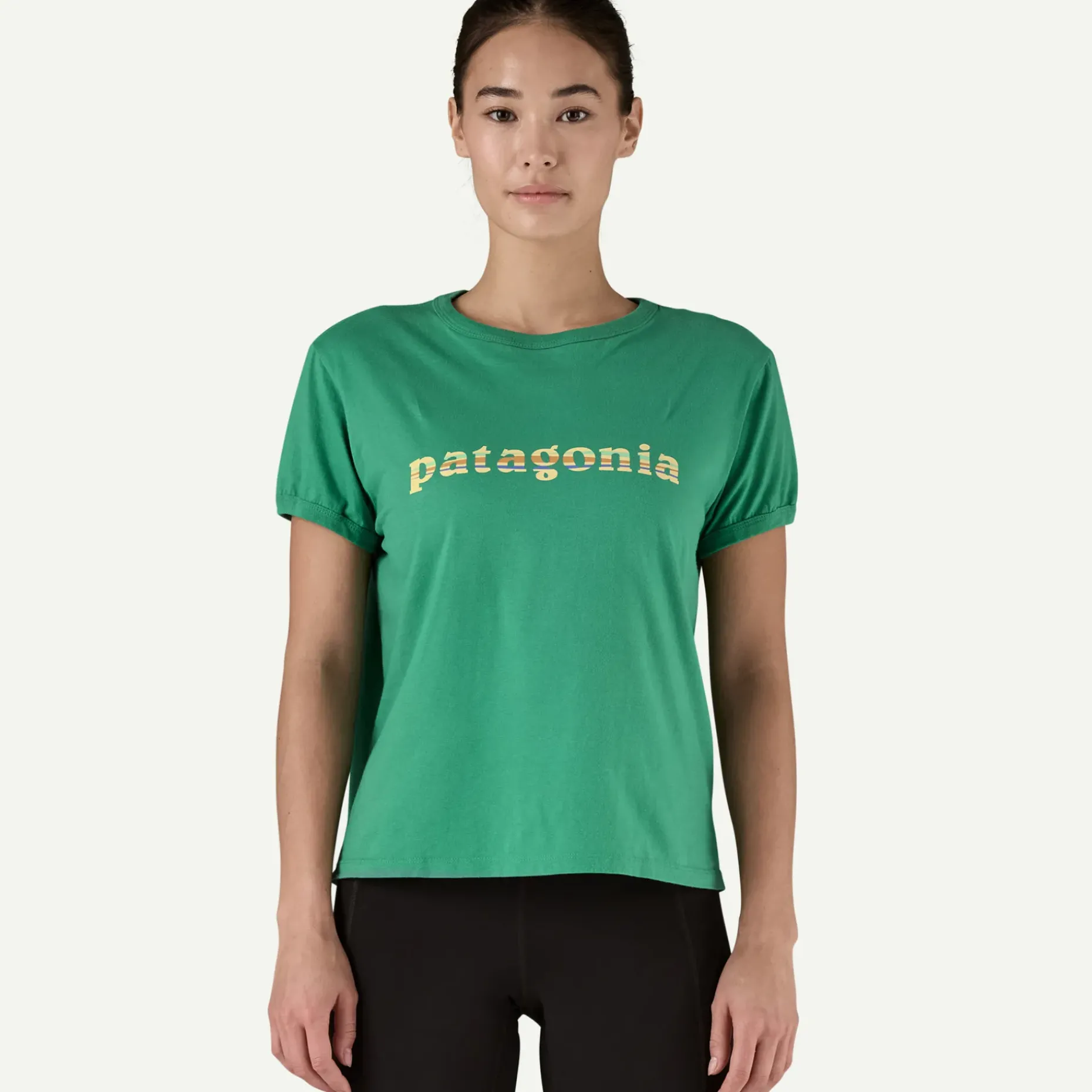 Women's '73 Text Logo Organic Ringer Tee