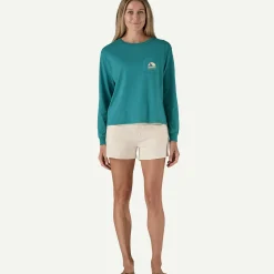 Women's Long-Sleeved Applied Imagination Easy-Cut Organic Pocket T-Shirt