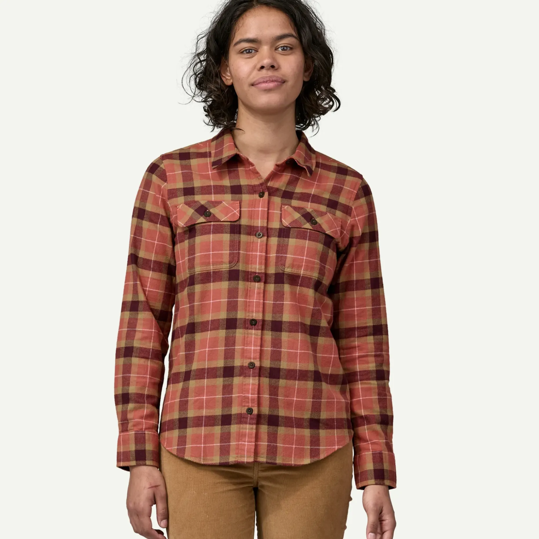 Women's Long-Sleeved Organic Cotton Midweight Fjord Flannel Shirt