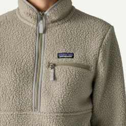 Women's Retro Pile Fleece Marsupial Pullover