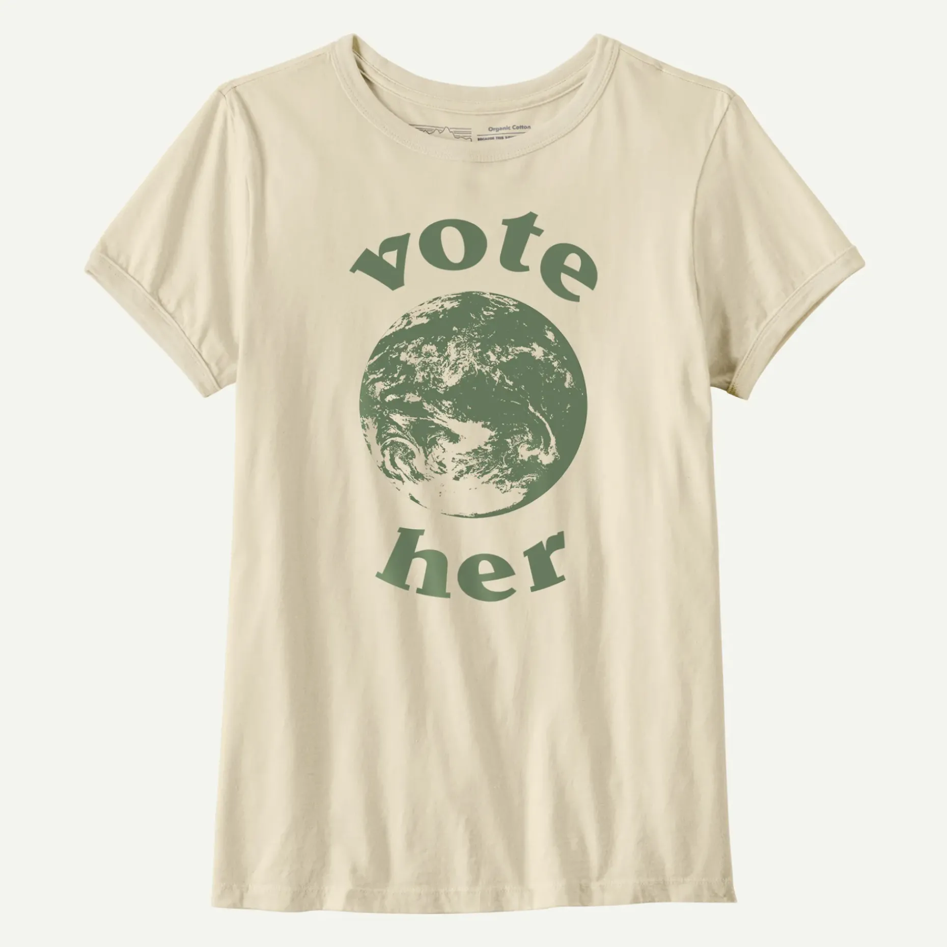 Women's Vote Her Organic Ringer Tee